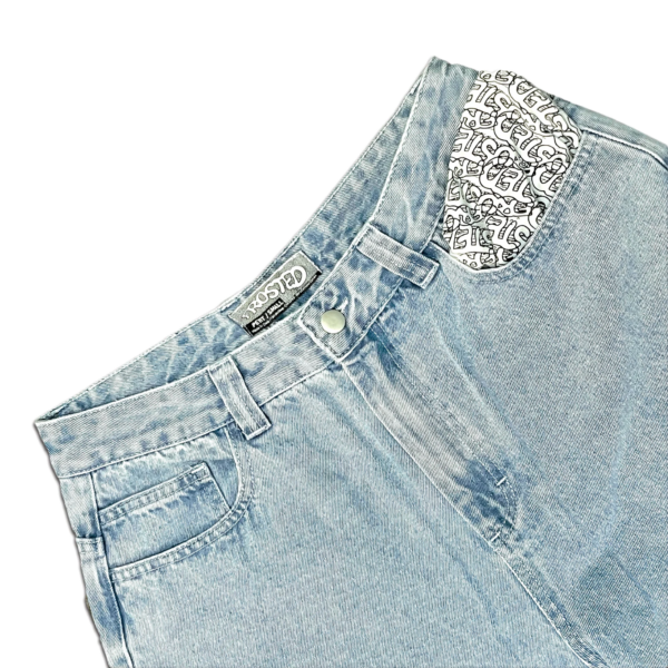 FROSTED Wavy Jeans - Light Blue - Image 3