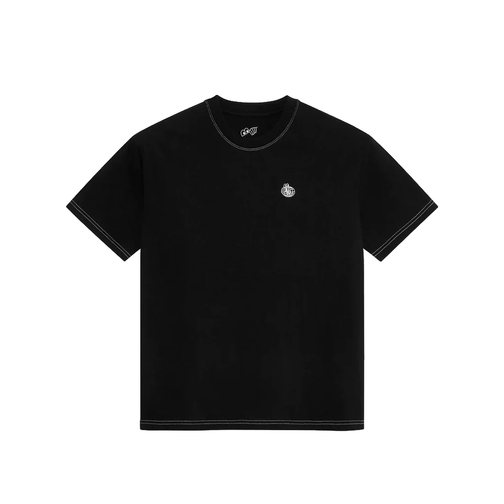 LAST RESORT Small Atlas Contrast Stitch T-Shirt - Black