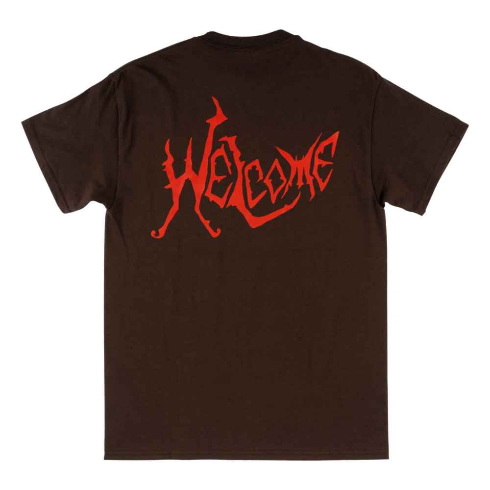 Welcome - Twin Spine Printed Tee (Dark Chocolate)