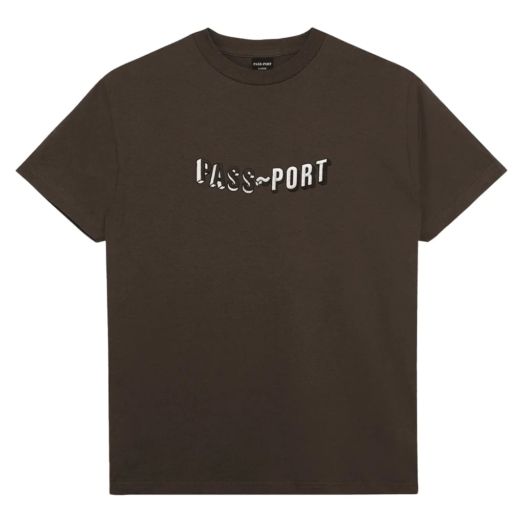 PASS PORT sunken logo embroidery tee