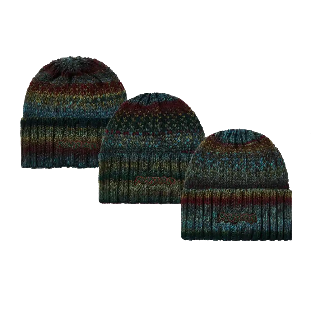 POLAR Multi Beanie - Blue / Wine / Green