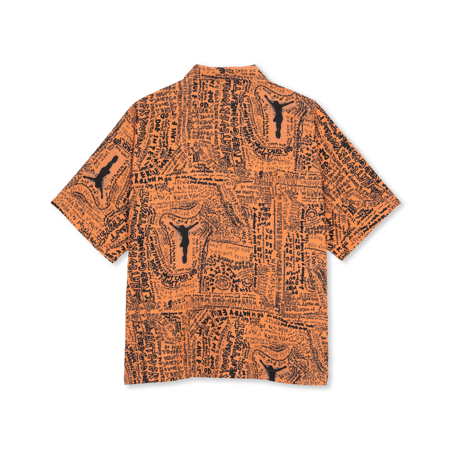 POLAR SKATE CO. EXIST BOWLING SHIRT (ORANGE)