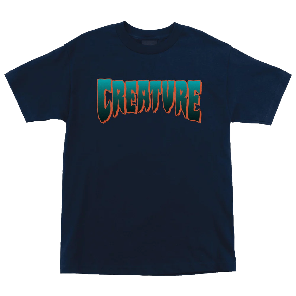 CREATURE T-Shirt Logo - Navy/Teal