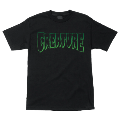 CREATURE T-Shirt Logo Outline - Green Black