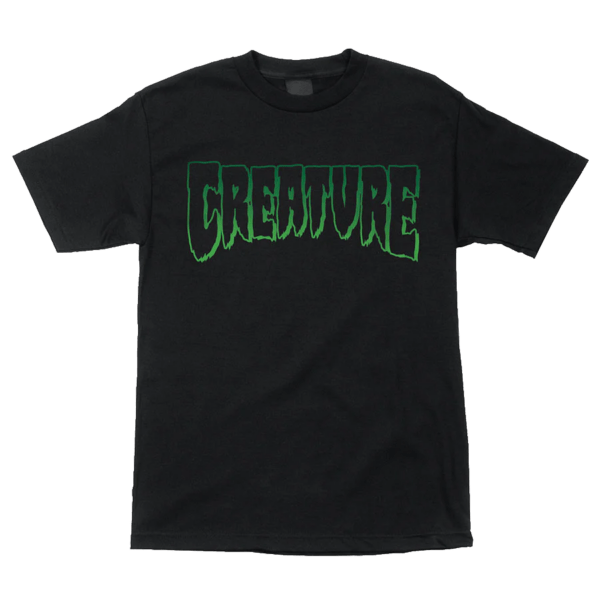 CREATURE T-Shirt Logo Outline - Green Black