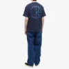 POLAR SKATE CO. STROKE LOGO T-SHIRT Navy & Blue - Image 3