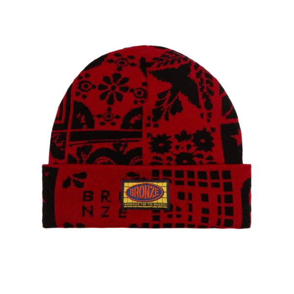 BRONZE56K azulejo beanie (red black)