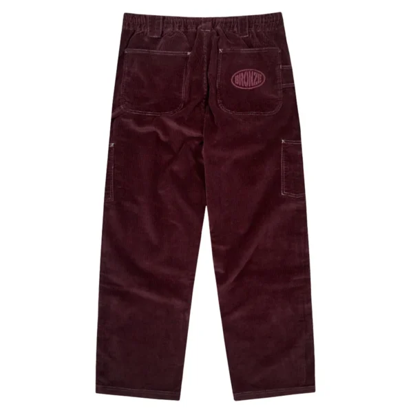 BRONZE56K corduroy relaxed pant (burgundy) - Image 2