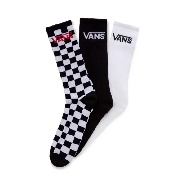 VANS Classic Crew Black/White (3 PAIRS)