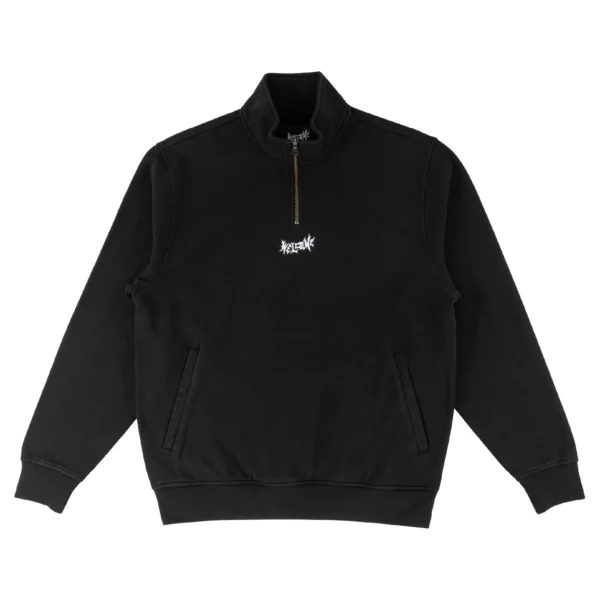 WELCOME vamp core embroidered quarter zip (black)