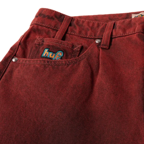 HUF cromer washed pant ( lava red) – Image 3