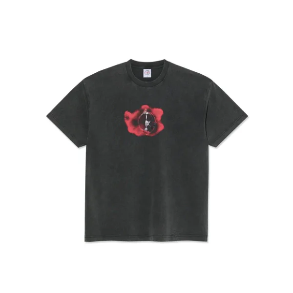POLAR metal logo tee (grey red)